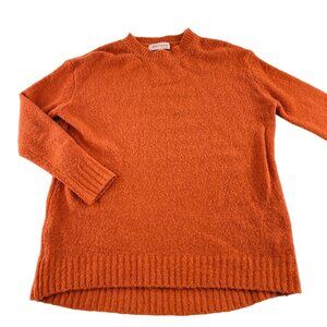Philosophy Womens Orange Knit Sweater XS Acrylic Nylon Blend Crew Neck